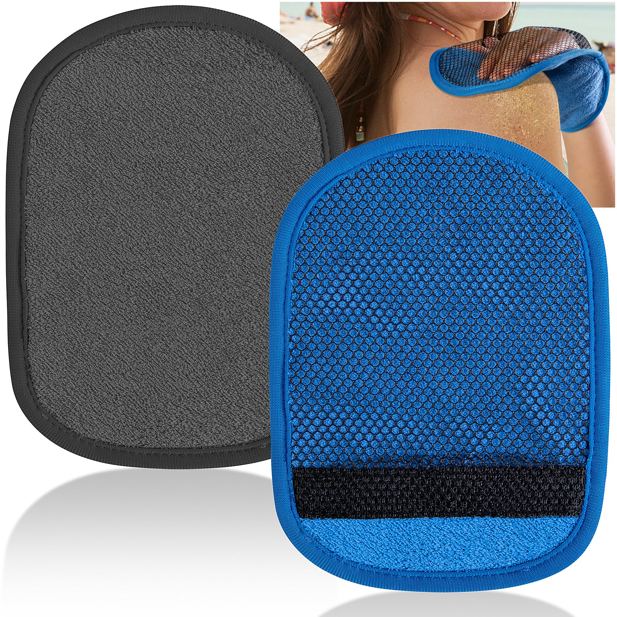 codree 2 Pcs Sand Remover for Beach- Soft Sand Wipe Off Mitts- Beach Sands Remover Cleaner Mitts ... | Amazon (US)