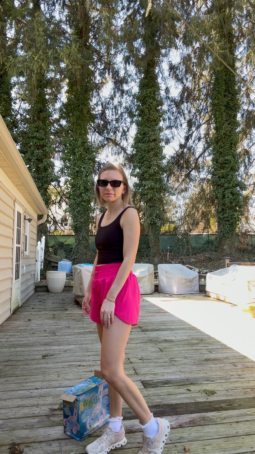 My go to workout look. These are my favorite shorts - wearing xs. Top is medium  

#LTKmomlife #LTKootd #LTKPetite