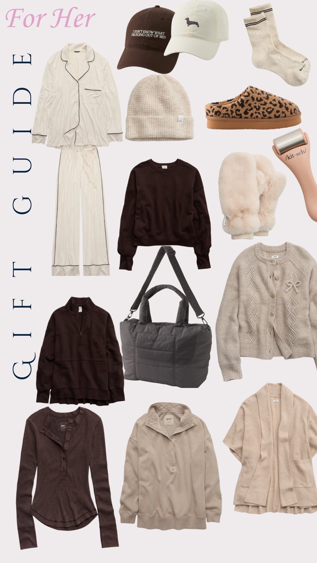 Cozy, cute, and completely giftable 🎁 My Aerie “Gift Guide for Her” is filled with soft neutrals, lounge favorites, and winter must-haves she’ll actually use all season long.

Aerie gift guide for her cozy holiday gifts for women Aerie pajamas Aerie sweater Aerie slippers Aerie beanie cozy gift ideas for her neutral winter outfits soft loungewear gift guide neutral aesthetic holiday gifts under $50 comfy gifts for her Christmas gifts 2025 winter fashion women Aerie outfit ideas

#AerieGiftGuide #GiftGuideForHer #CozySeason #NeutralStyle #AerieReal #AerieFinds #WinterFavorites #AerieOutfit #HolidayGiftGuide #GiftIdeasForHer #LTKHoliday #LTKGiftGuide #LTKUnder50 #NeutralAesthetic #WinterStyle #CozyVibes #HolidayStyle #GiftInspo #LTKFinds #LTKHome #ShopAerie #NeutralWardrobe #ComfyStyle #LTKFashion #AerieStyle #WinterEssentials #AerieLooks #LTKCozy #GiftGuide2025 #LTKSaleAlert

#LTKHoliday #LTKGiftGuide #LTKBeauty