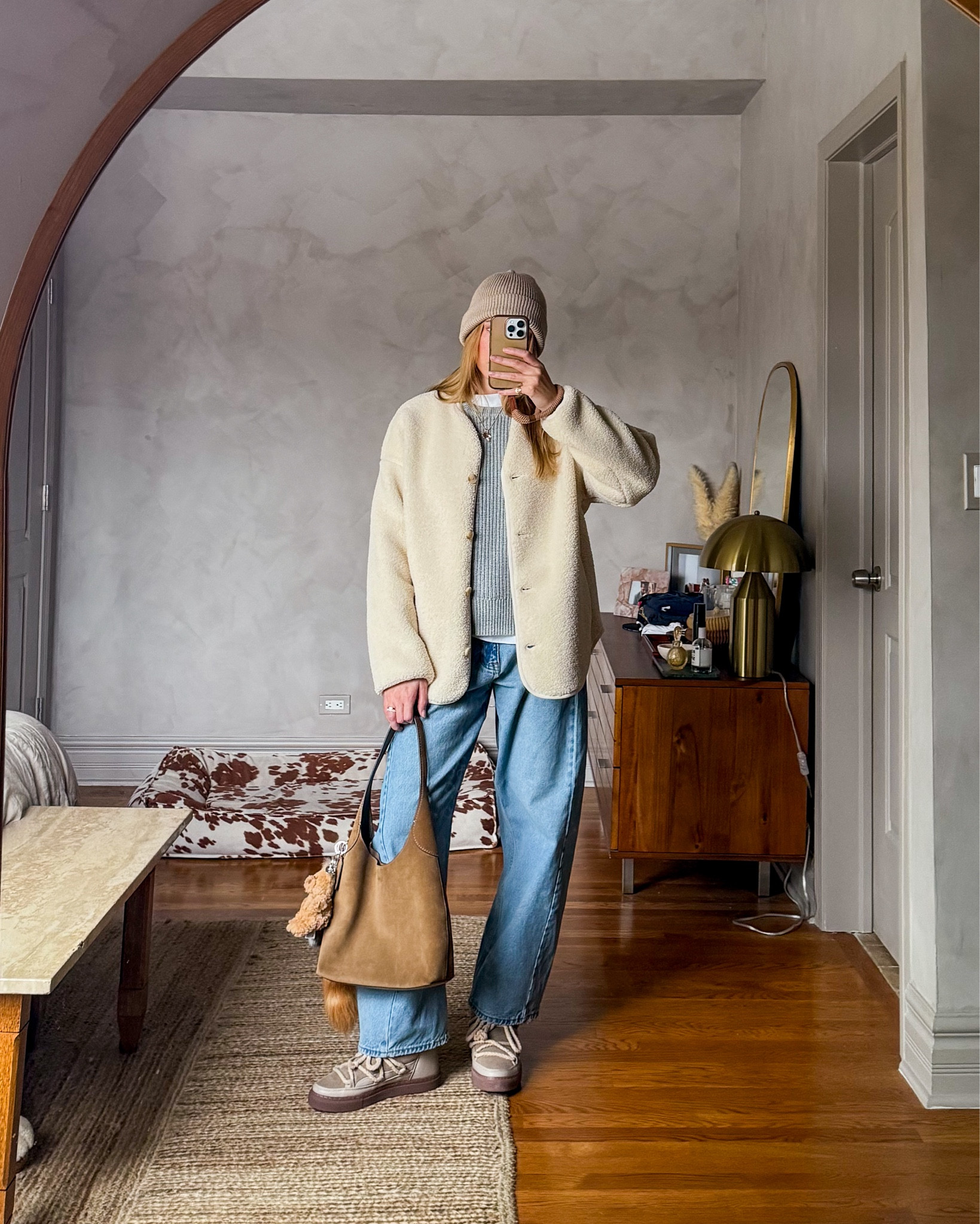 Sweater is just crew from last year 