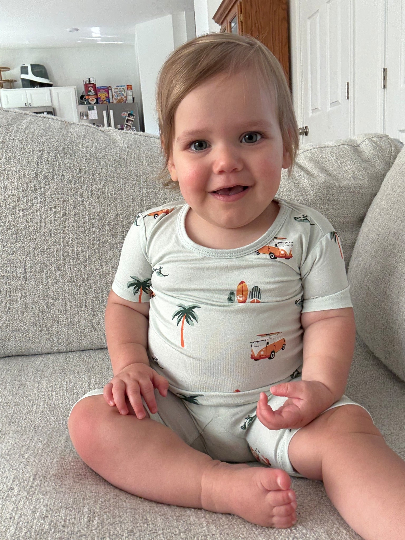 Nora’s in a 2T, she’s almost 15 months! 🫣 These will definitely grow with her though. They have good stretch & length. We love all things Kyte Baby. The material is amazing! Baby Lincoln also got some matching sleepers that will pair perfectly with his nursery theme! 🌊 #gifted

#LTKBaby #LTKKids #LTKSeasonal