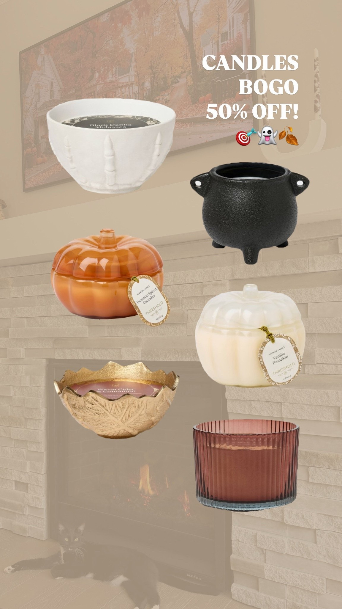 Target halloween + fall candles BOGO 50% off!!