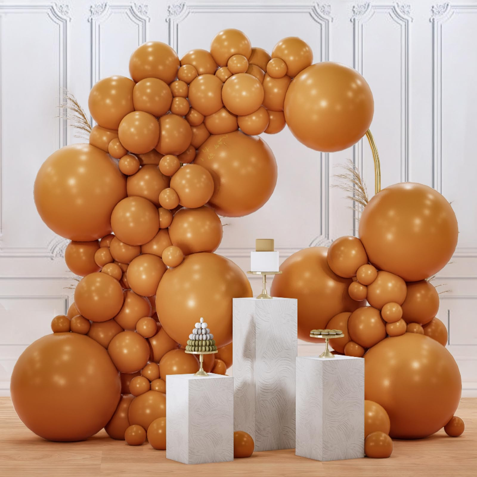 PartyWoo Tan Brown Balloons 140 pcs Different Sizes of 18 12 10 5 Inch Boho Neutral Light Coffee ... | Amazon (US)