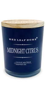 Red Leaf Home | Midnight Citrus Candle with Wooden Lid | Large | Aromatherapy | The Man Collectio... | Amazon (US)