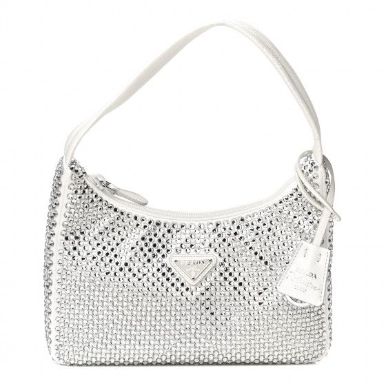 PRADA

Satin Crystal Mini Re-Edition Bag White | Fashionphile