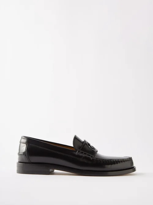 Gucci - Logo Leather Loafers - Womens - Black | Matches (US)