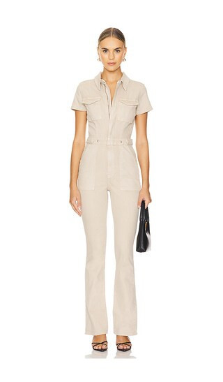 Good American Fit For Success Jumpsuit in Beige. - size L | Revolve Clothing (Global)