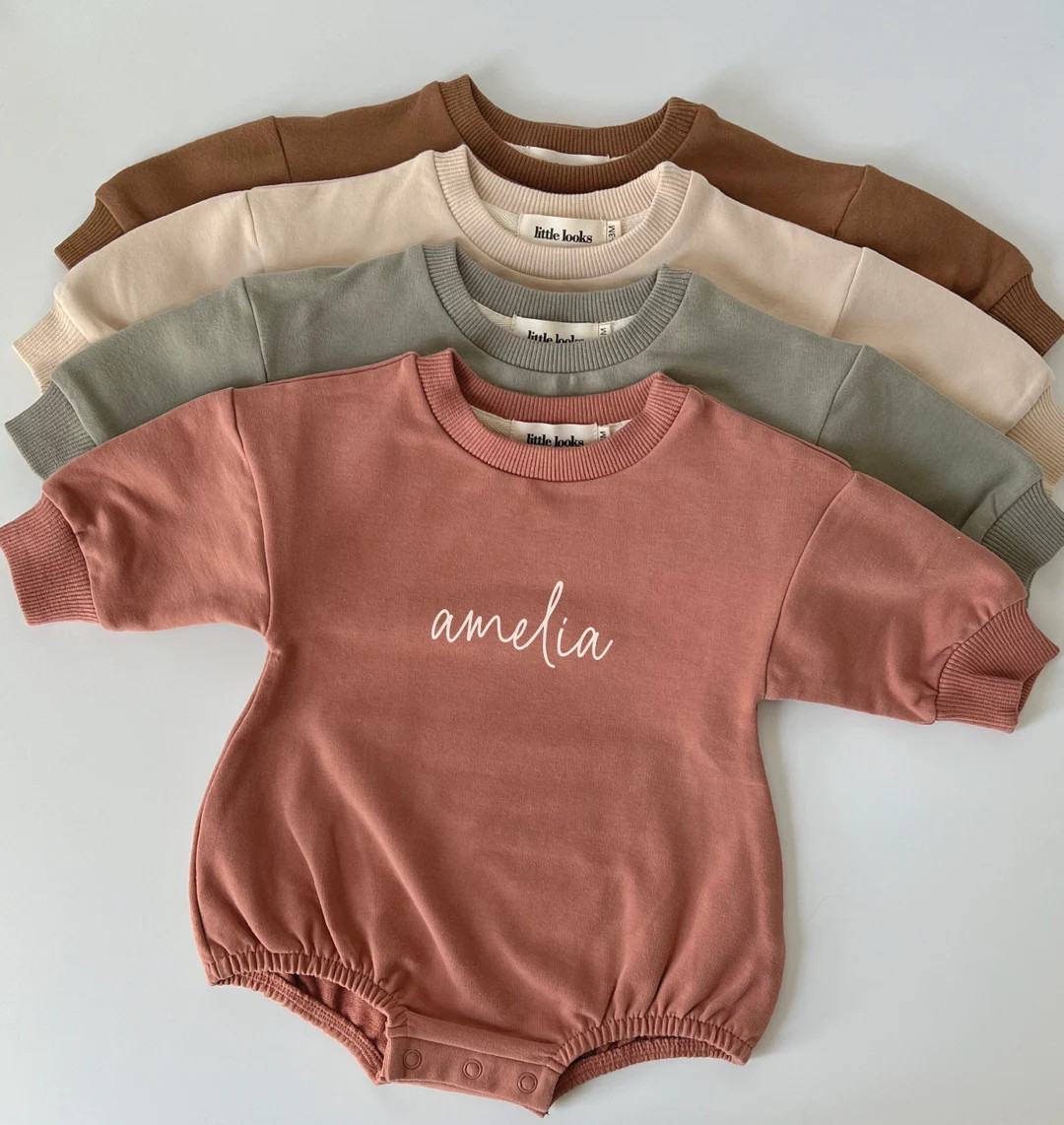 Oversized Sweatshirt Bodysuit With Name Bubble Sweatshirt - Etsy | Etsy (US)