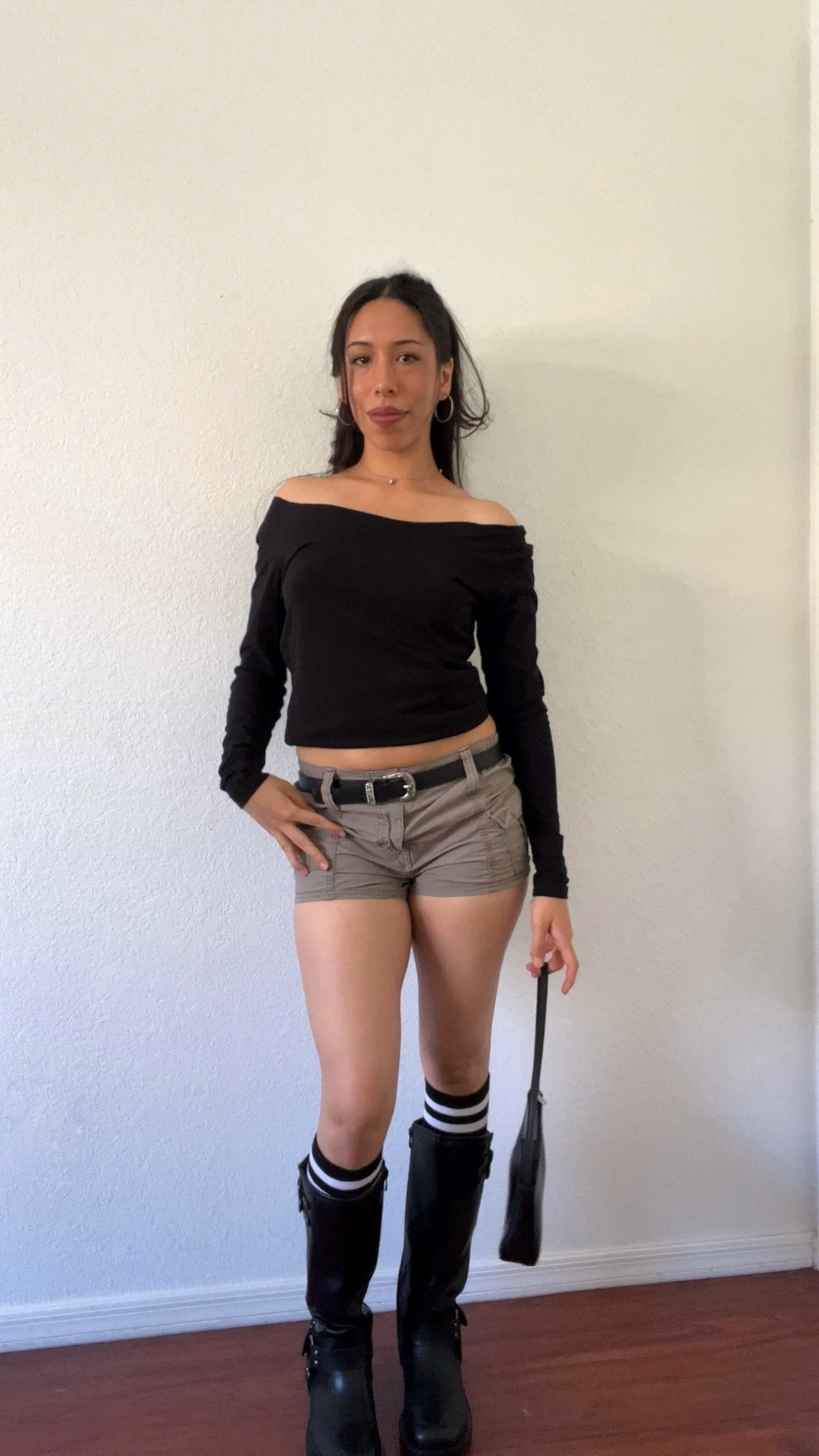 spring 2025 outfit idea:  cargo shorts are old UO BDG. Socks were from a Halloween pack lol. And I just cut the top off of the long sleeve 

#LTKSeasonal