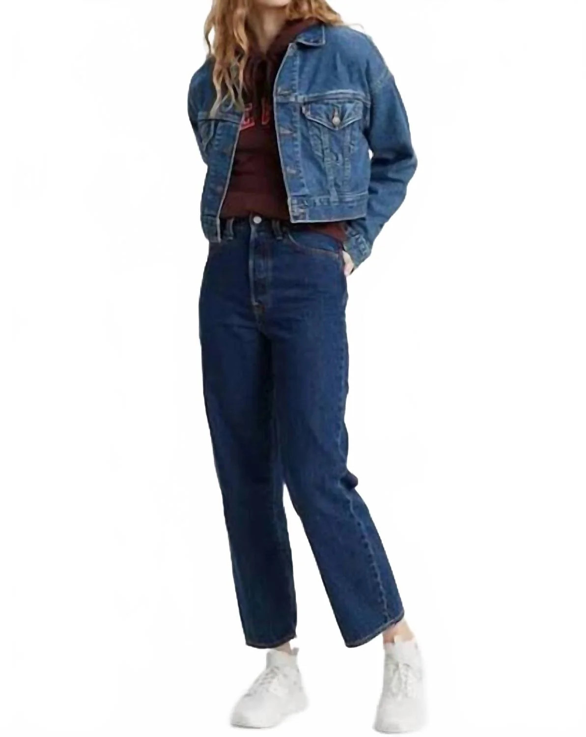 Ribcage Straight Leg Ankle Jean In Blue | Shop Simon
