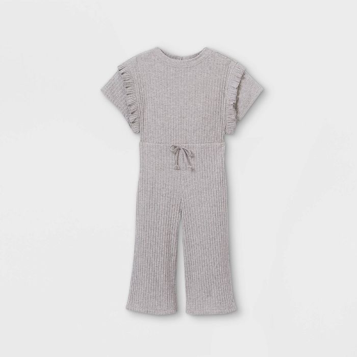 Toddler Girls' Ribbed Short Sleeve Jumpsuit - art class™ | Target