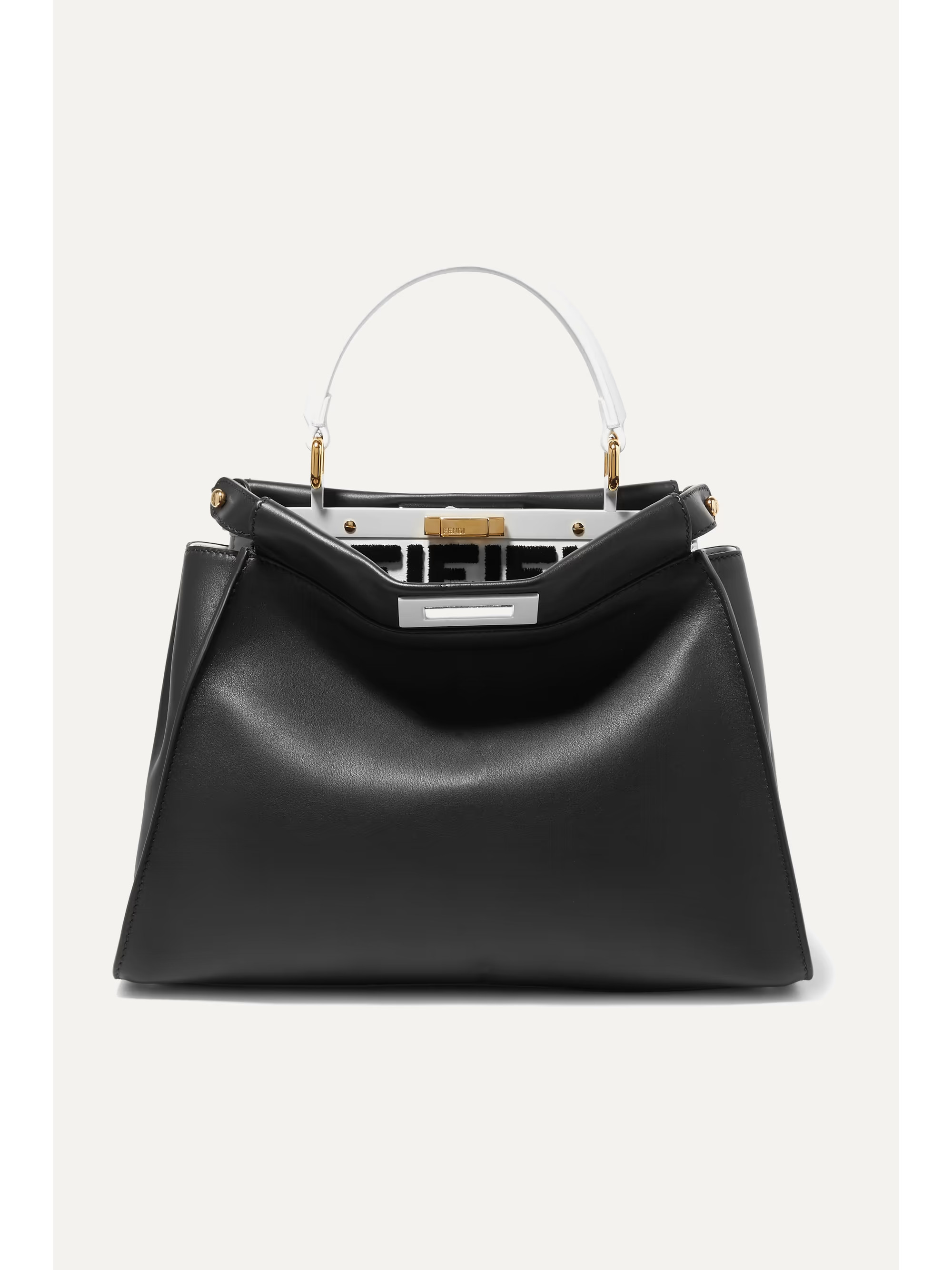 Black Peekaboo leather tote | FENDI | NET-A-PORTER | NET-A-PORTER APAC