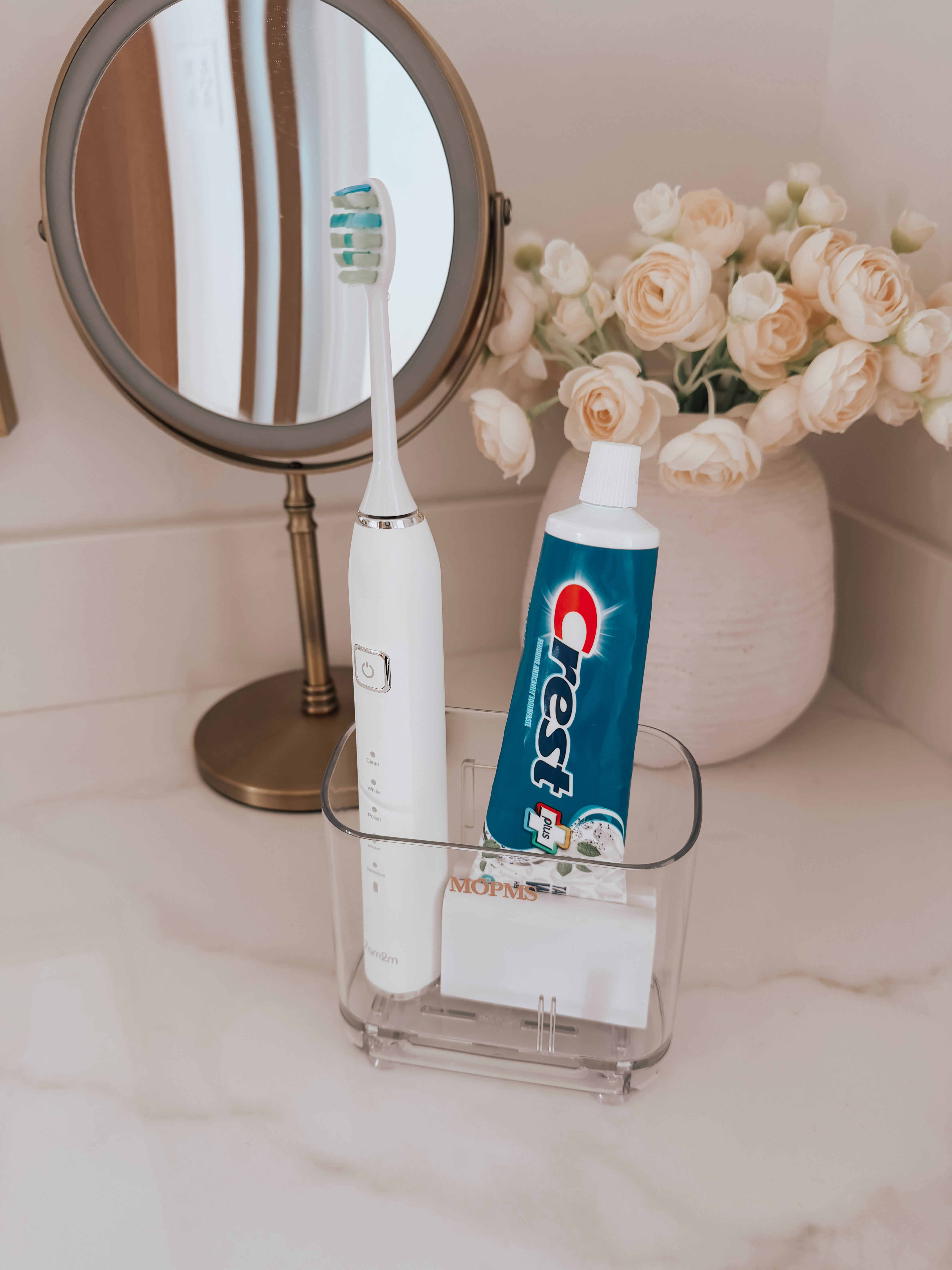 Shop this simple organization toothbrush holder that has built-in drainage, so everything stays cleaner, and the toothpaste squeezer helps get every last drop out.
 

 #LTKHome