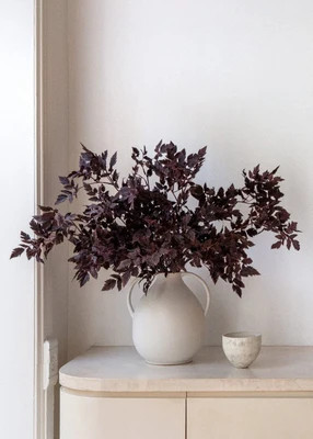 Plum Fake Cimicifuga Ramosa Leaves - 31" | Afloral