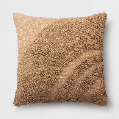 Tufted Curve Patterned Square Throw Pillow - Threshold™ | Target