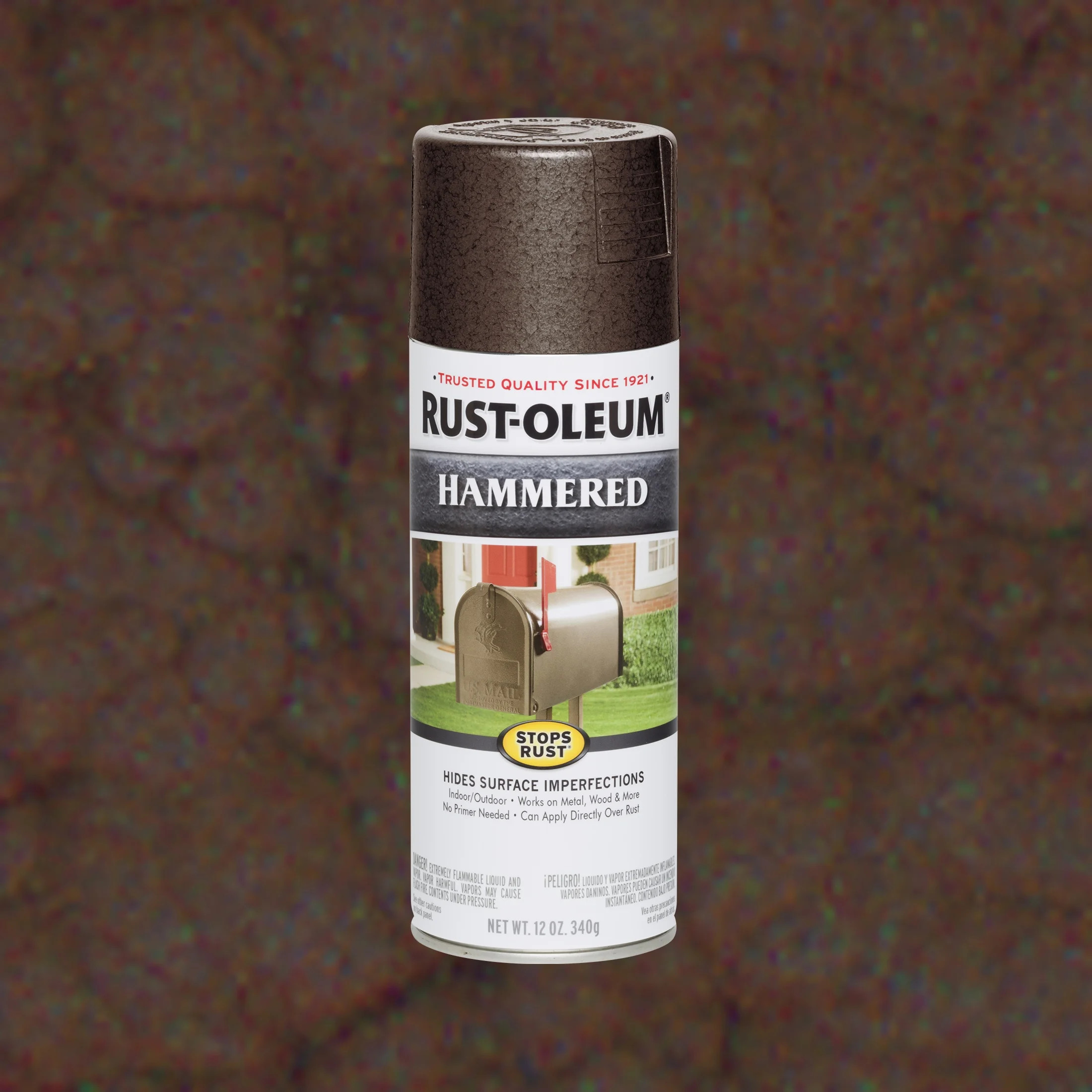 Brown, Rust-Oleum Stops Rust Hammered Spray Paint-210880, 12 oz | Walmart (US)