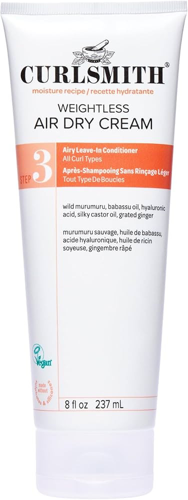 CURLSMITH Weightless Air Cream - Air Dry Curl Cream, Hydrating and Detangling, Best Leave-In for ... | Amazon (US)