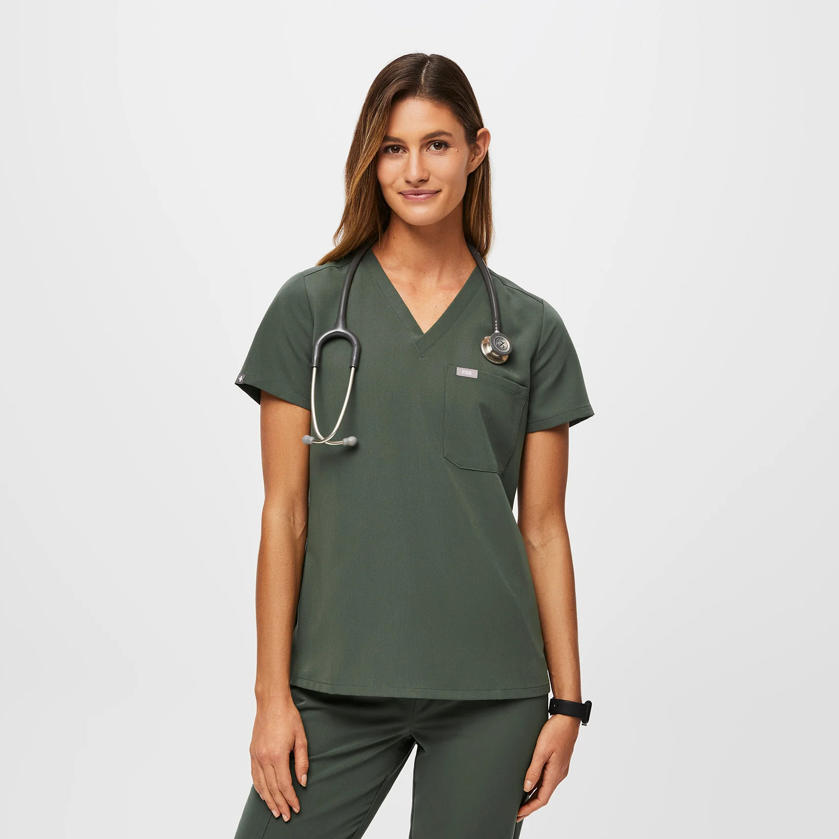 Women's Catarina One-Pocket Scrub Top™ - Moss · FIGS | FIGS