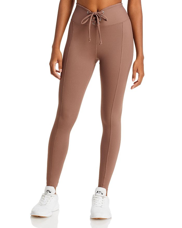 Ribbed Lace-Up Football Leggings | Bloomingdale's (US)