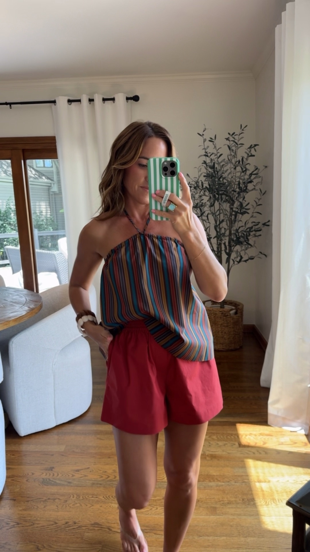Size down in top and shorts to xxs  
Poplin top and shorts. 
Summer style.

#LTKootd #LTKmomlife #LTKSeasonal