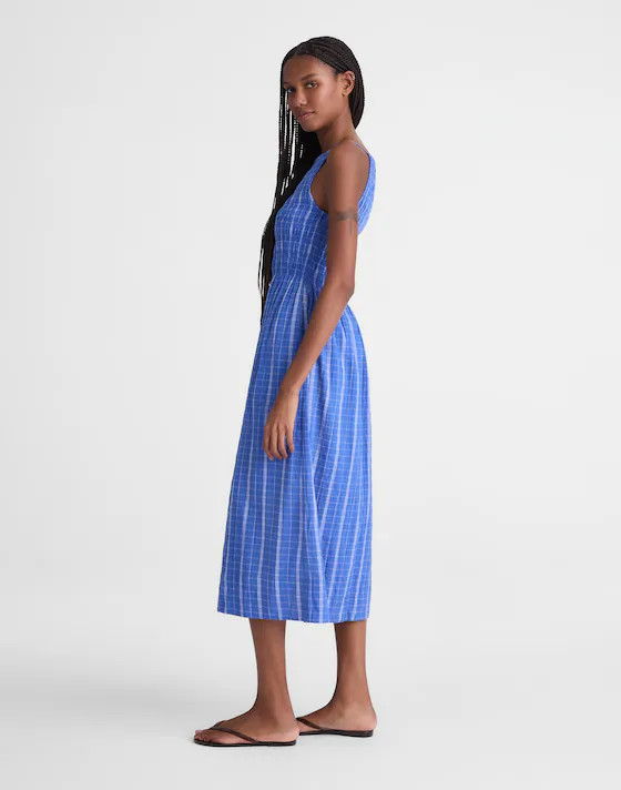 Smocked High-Neck Midi Dress | Madewell
