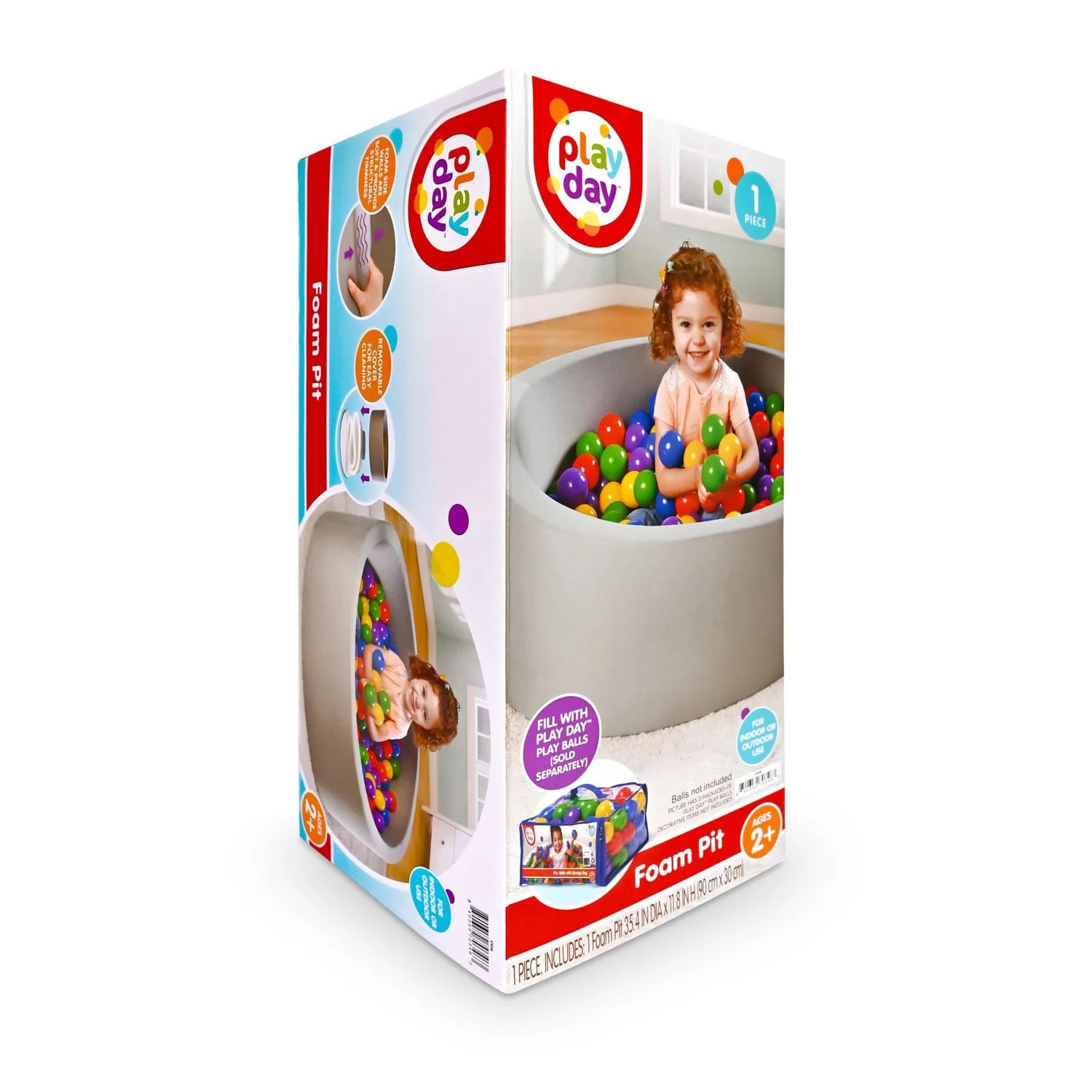 Play Day Foam Ball Pit, Soft Round Ball Pool for Kids 2+, Balls Not Included, Ball Pit | Walmart (CA)