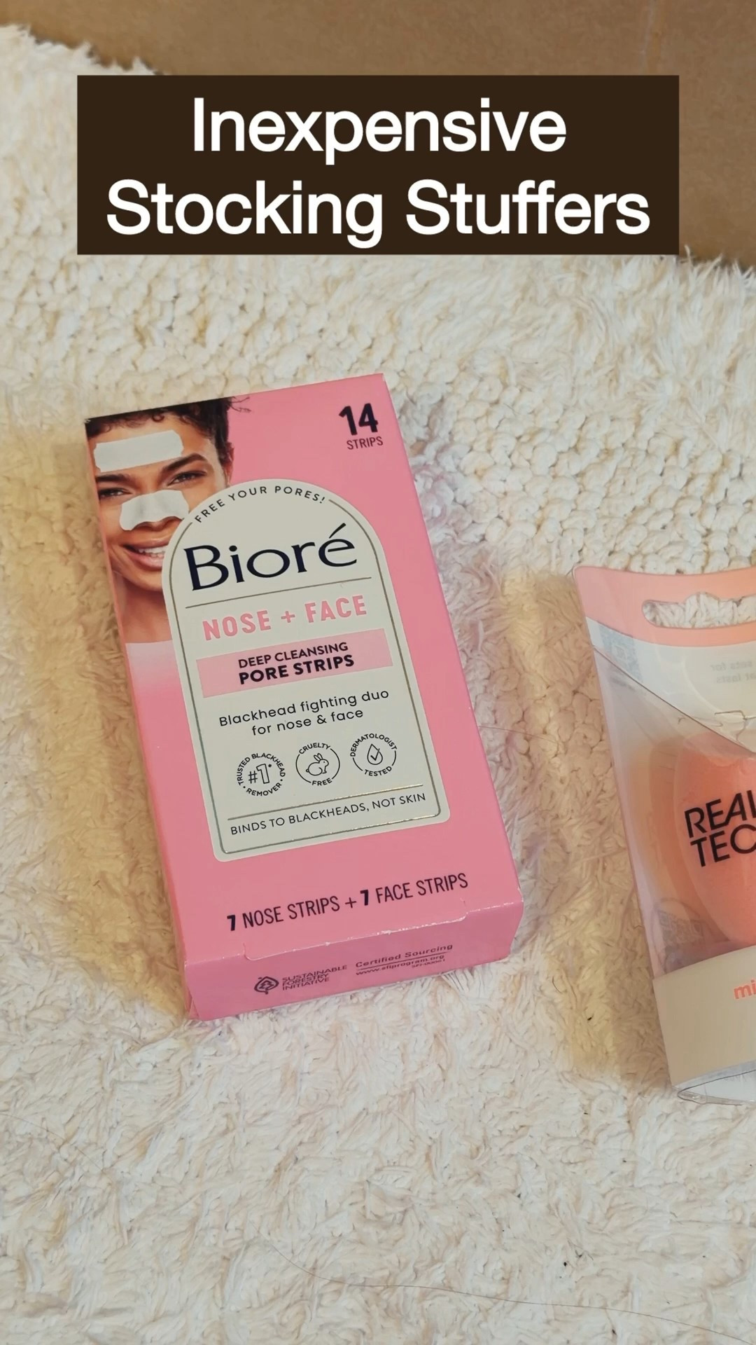 🎄 Inexpensive Stocking Stuffers 🎄
A few beauty favorites that make the best little add-ons. Bioré pore strips, the Real Techniques Miracle Sponge, Versed Shade Swipe, and Pixi On-the-Glow Base are all affordable, easy wins that everyone actually uses.

Perfect for stockings, gift exchanges, or a little self-care treat. ✨

#LTKGiftGuide #LTKFindsUnder50 #LTKBeauty