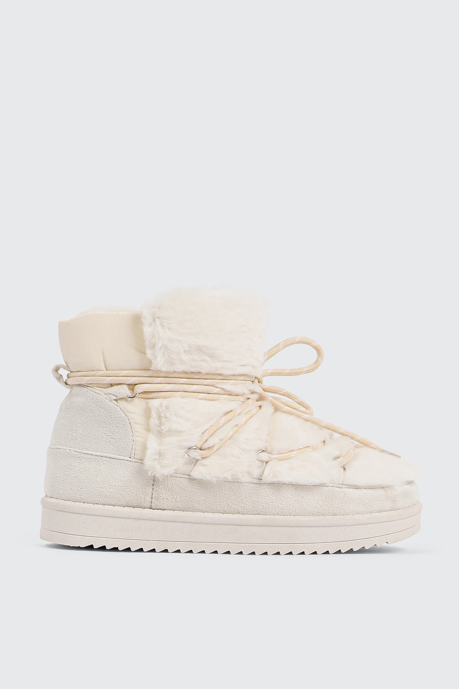 Laced Faux Sheepskin Boots | Ardene