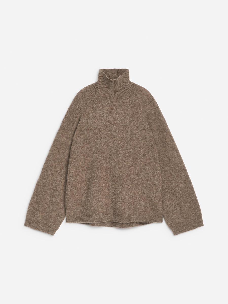 Rollkragenpullover – Graubraun meliert – Damen – ARKET DE | Arket EU