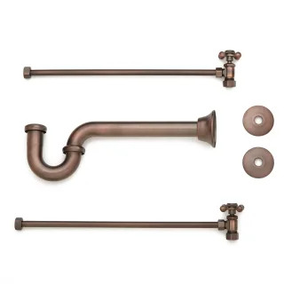 Bathroom Sink Supply Kit with P-Trap, Dual Handles, and Supply Lines - For Copper Pipe | Build.com, Inc.