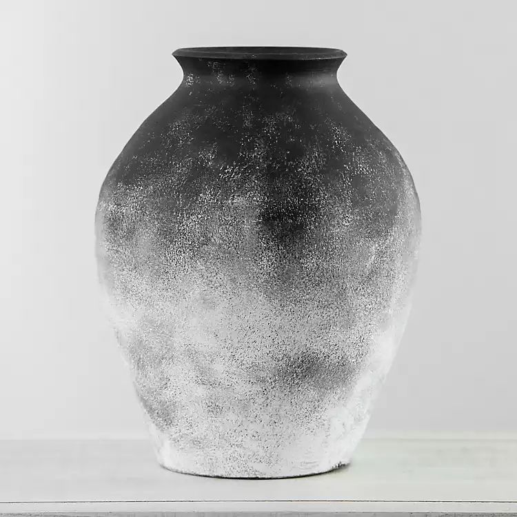 Black and Cream Vintage Pot Terracotta Vase | Kirkland's Home