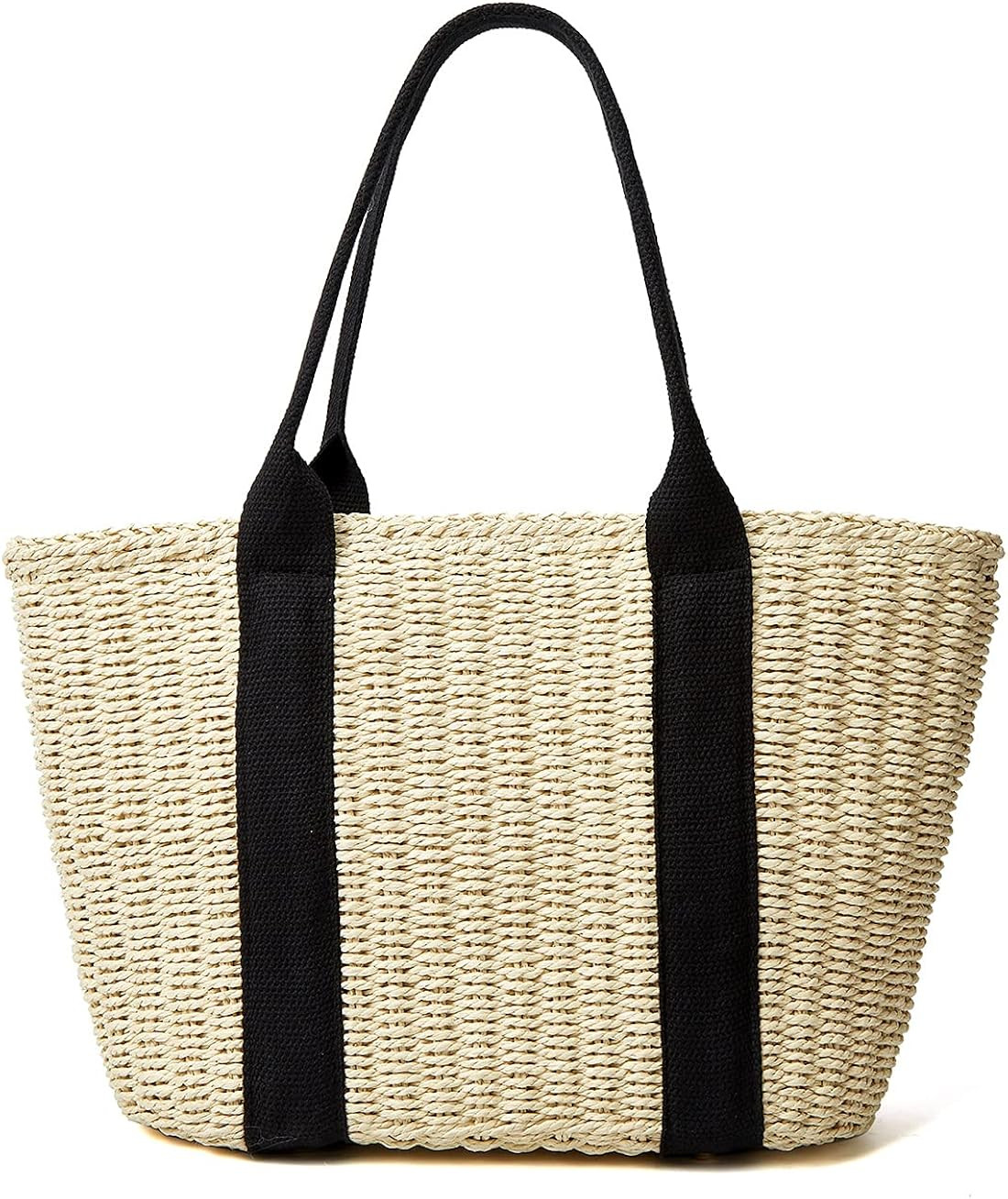 Women Straw Bags Summer Beach Large Tote Bag Handmade Woven Shoulder Crossbody Handbag | Amazon (US)