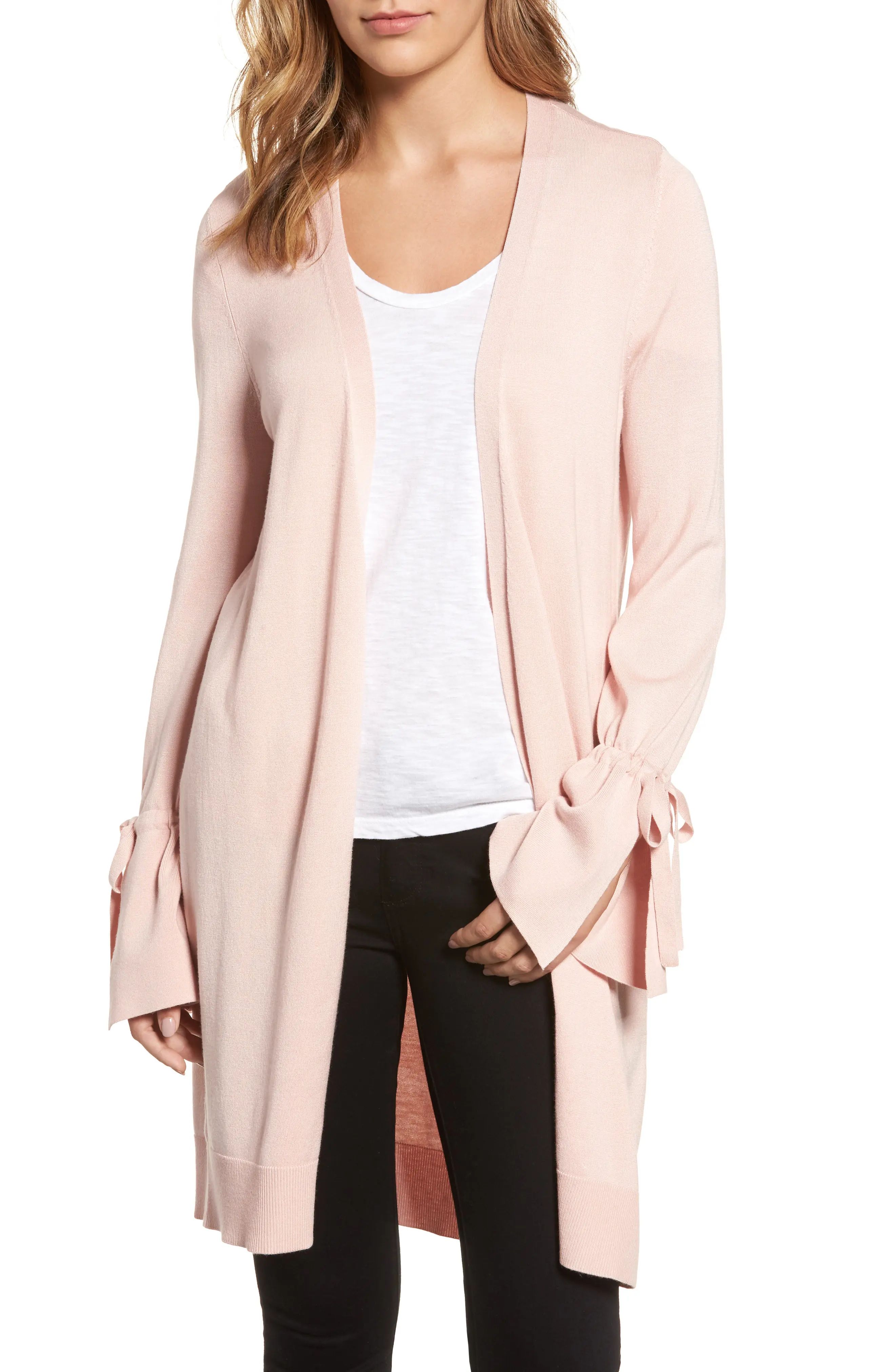 Lightweight Tie Sleeve Cardigan | Nordstrom