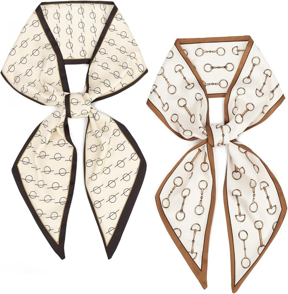 vimate Fashion Satin Hair Scarf - Women's Silk Feeling Neck Belt Scarf Purse Handbag Accessories ... | Amazon (US)