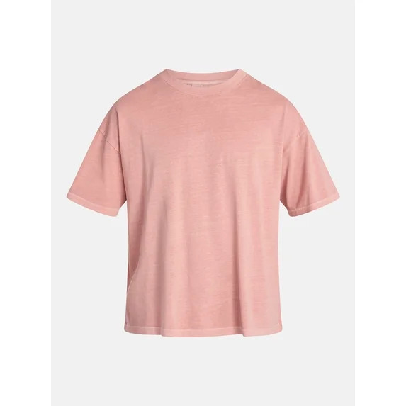 No Boundaries Men's Oversized Boxy Tee with Short Sleeves, XS-4XLT | Walmart (US)