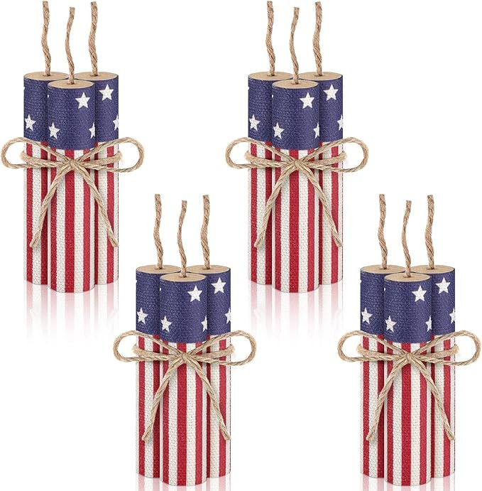 Maitys 12 Pcs Patriotic Table Decor - 4th of July Tiered Tray Decor Independence Day & Memorial D... | Amazon (US)
