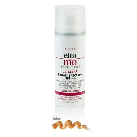 ($39 Value) Elta+MD Tinted UV Clear Broad Spectrum Facial Sunscreen SPF 46 1.7 oz | Walmart (US)