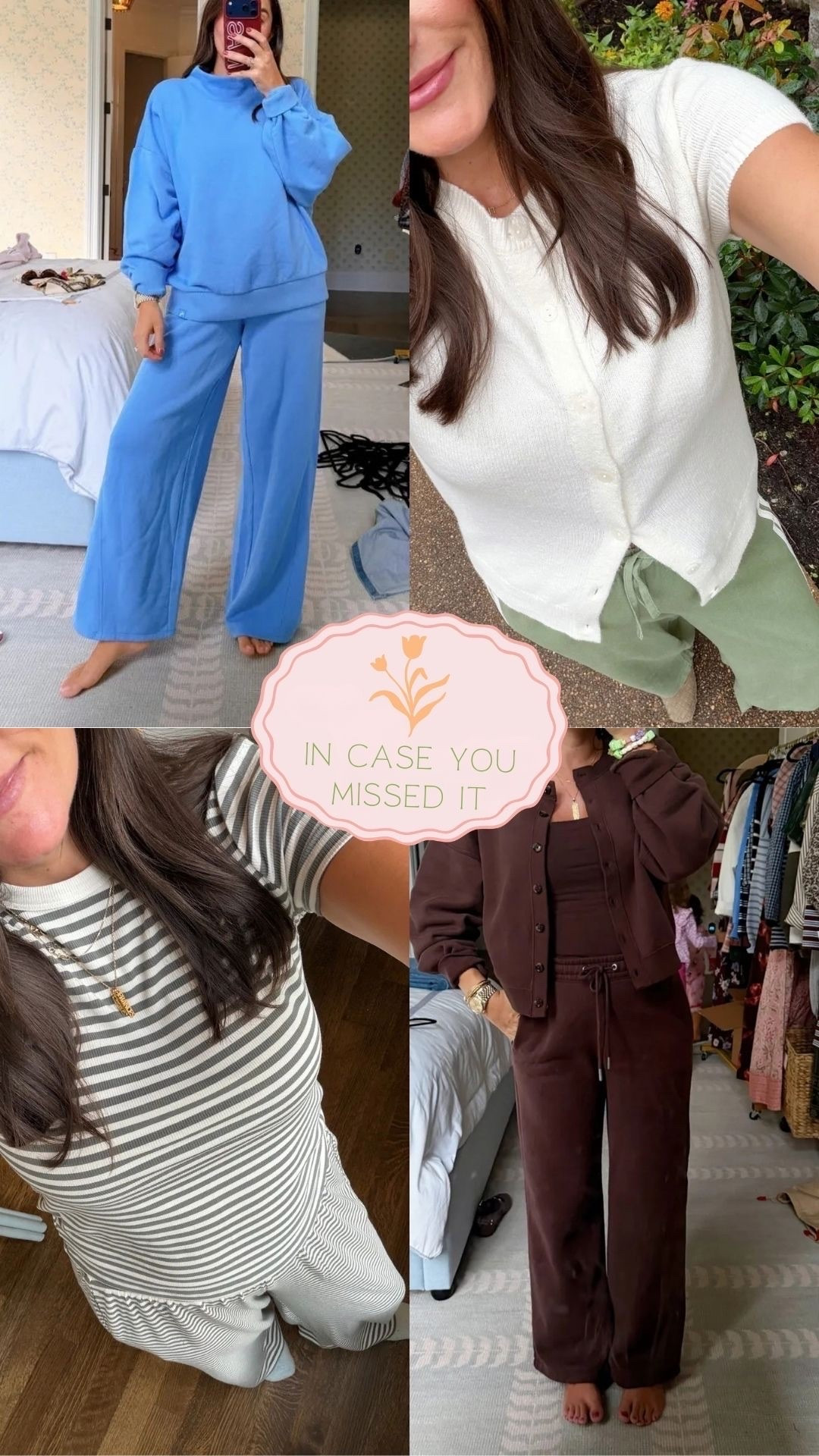 Recently worn outfits 🤍