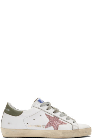 SSENSE Exclusive White Zebra Superstar Sneakers | SSENSE 