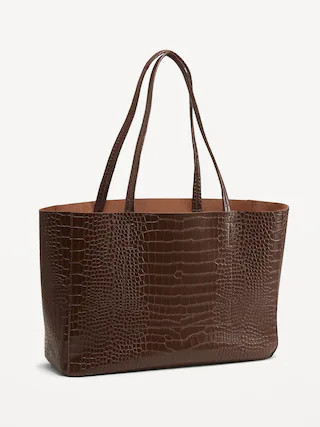 Faux Leather Tote Bag for Women | Old Navy (US)