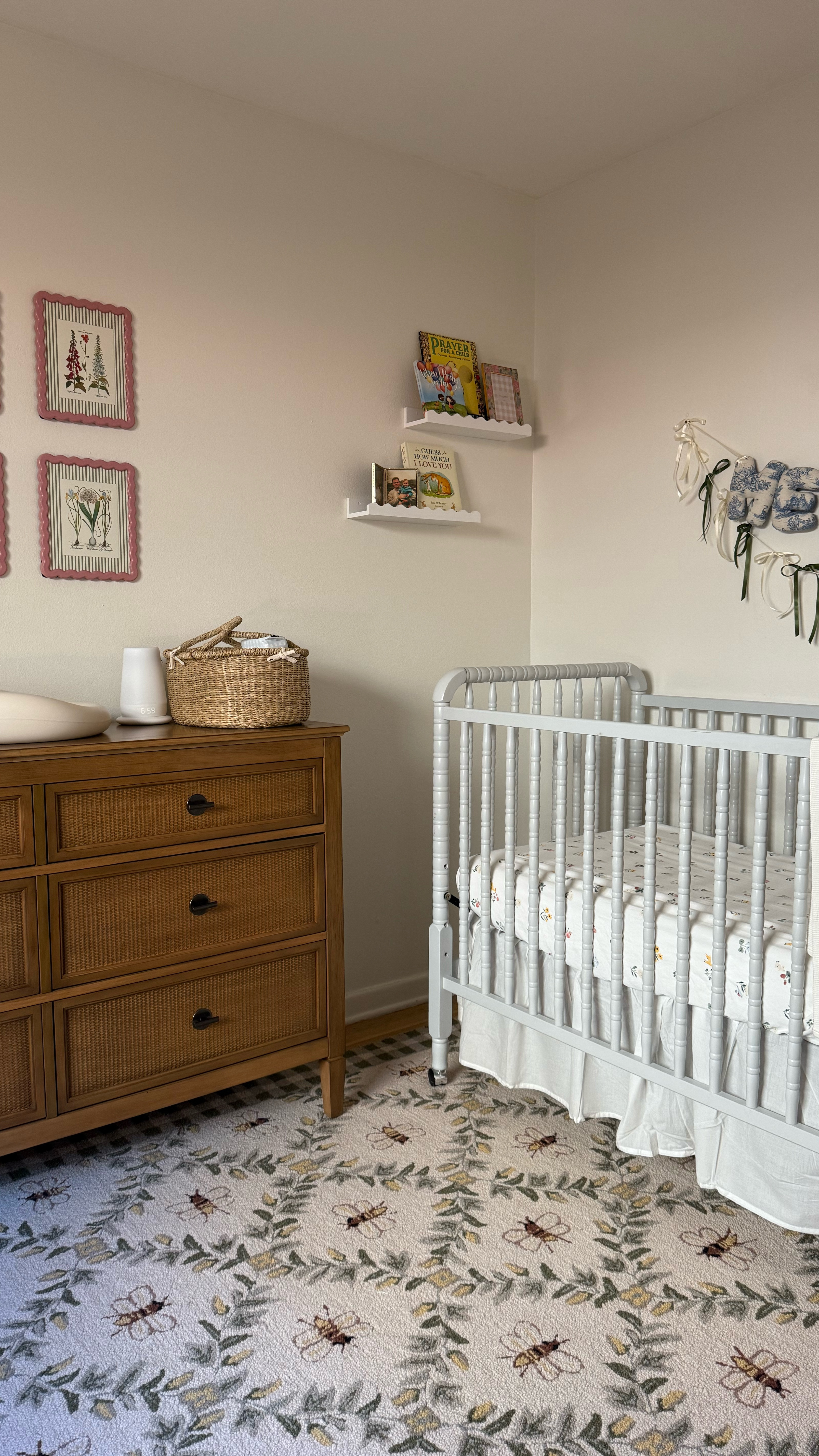 baby girl’s nursery! all products linked are the exact ones I purchased! #nursery #decor #home #baby #whimsical #girly #dainty #floral #neutral #classic 

#LTKHome #LTKBaby #LTKBump