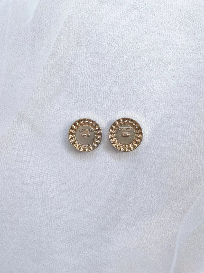 Vintage Designer Black Pearl Button 20mm | Etsy (US)