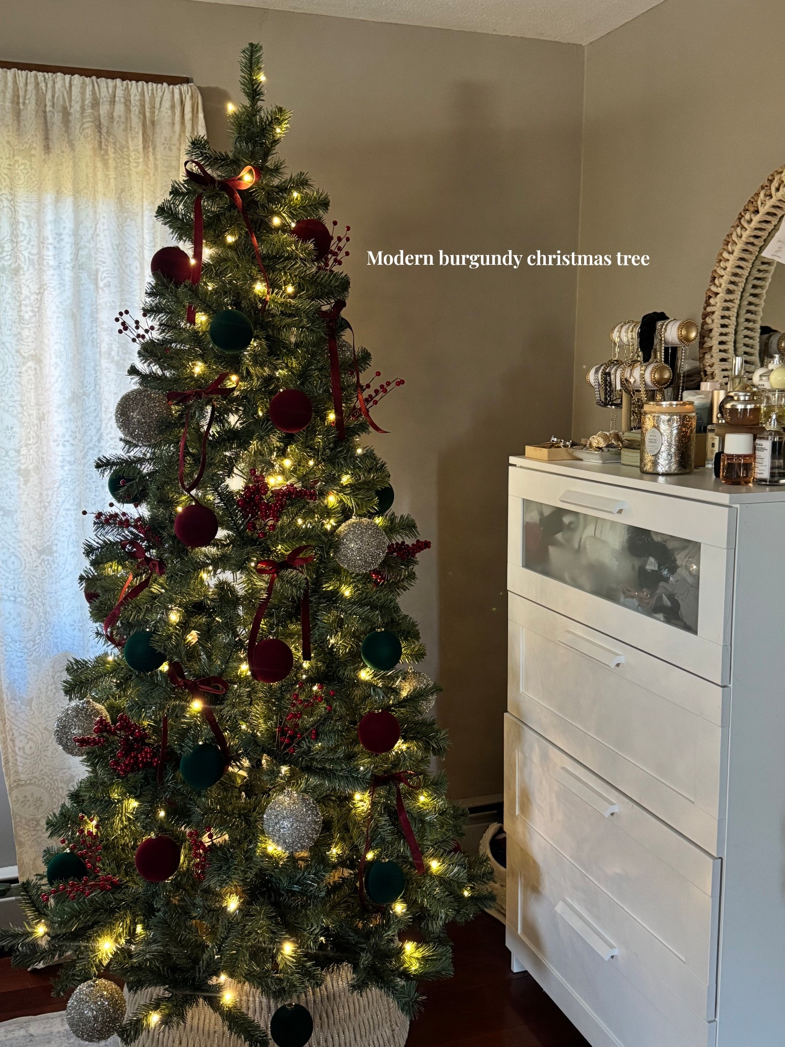 So obsessed with how my burgundy Christmas tree came out! I’m obsessed w her  

#LTKHome #LTKHoliday #LTKFindsUnder100