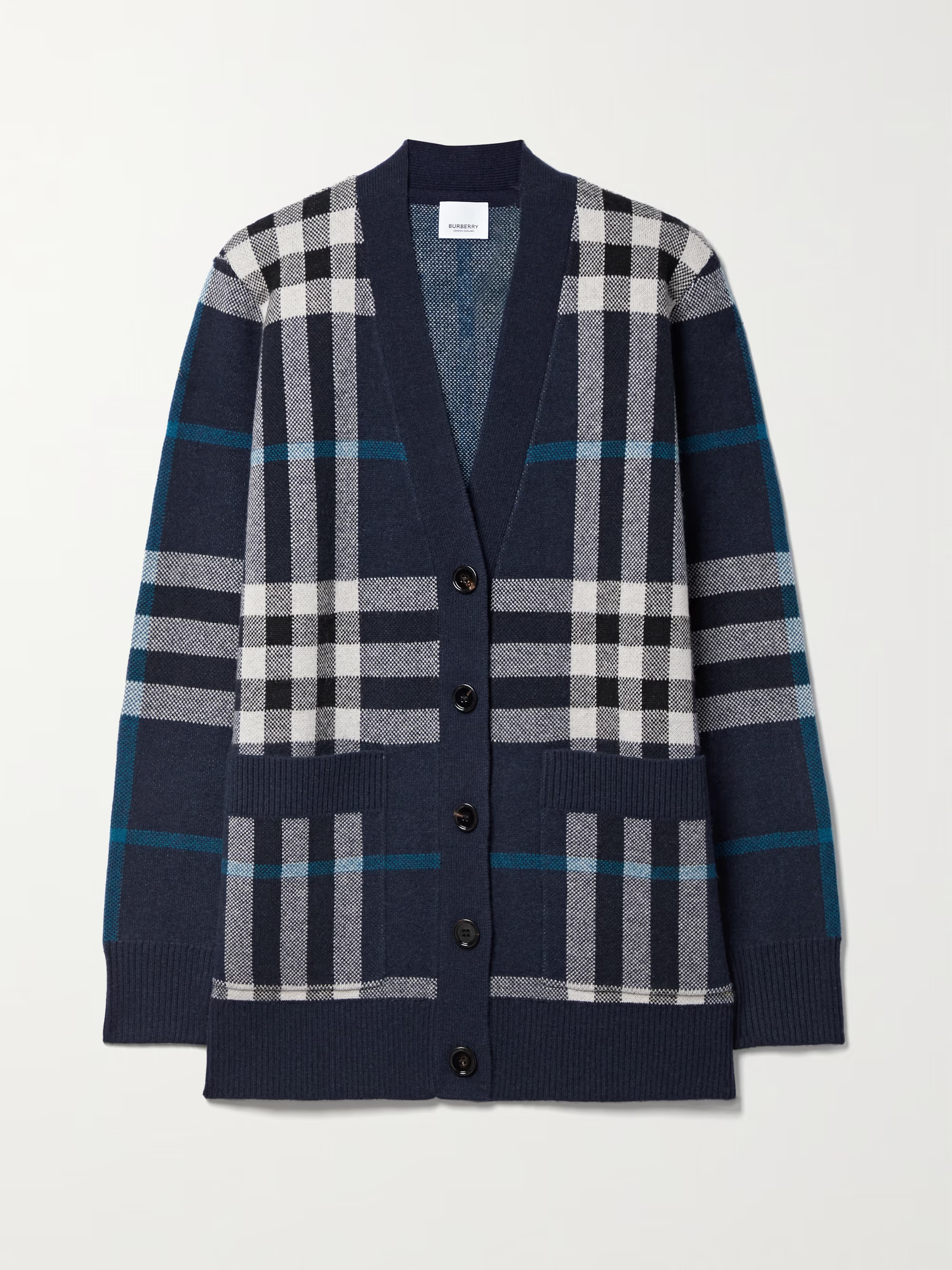 Checked wool and cashmere-blend cardigan | NET-A-PORTER (UK & EU)