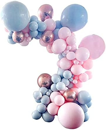 Balloon Arch kit Balloon Garland - 168Pcs Pink and Blue Latex Balloons 4D Rose Gold Metallic Ball... | Amazon (US)