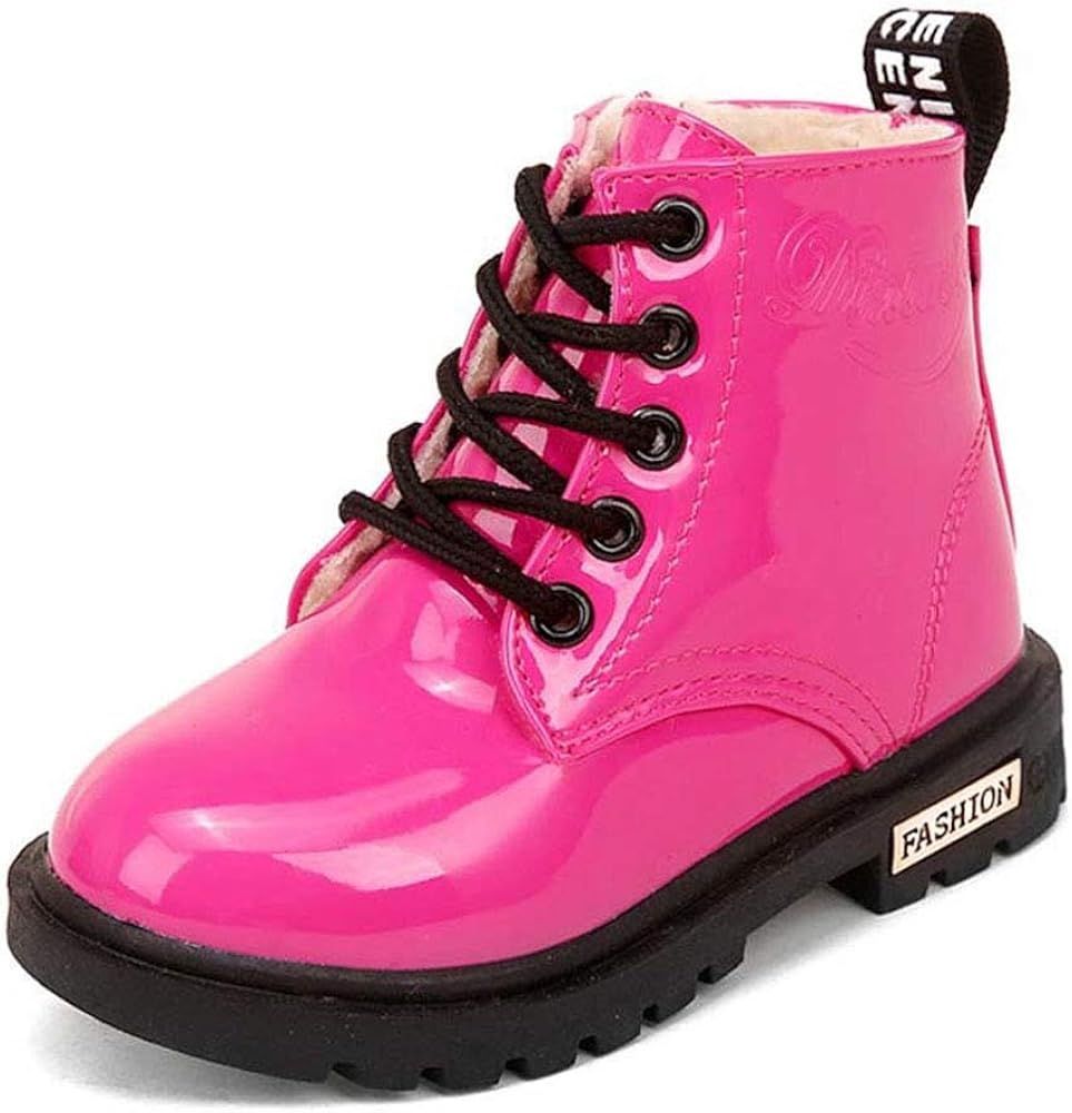 Daclay Kids Boots Children Boys and Girls Candy-Colored Waterproof and Velvet Boots | Amazon (US)