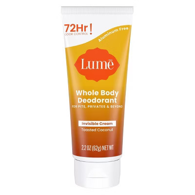 Lume Whole Body Women's Invisible Cream Tube Deodorant Toasted Coconut Scent - Aluminum-Free 2.2oz | Target