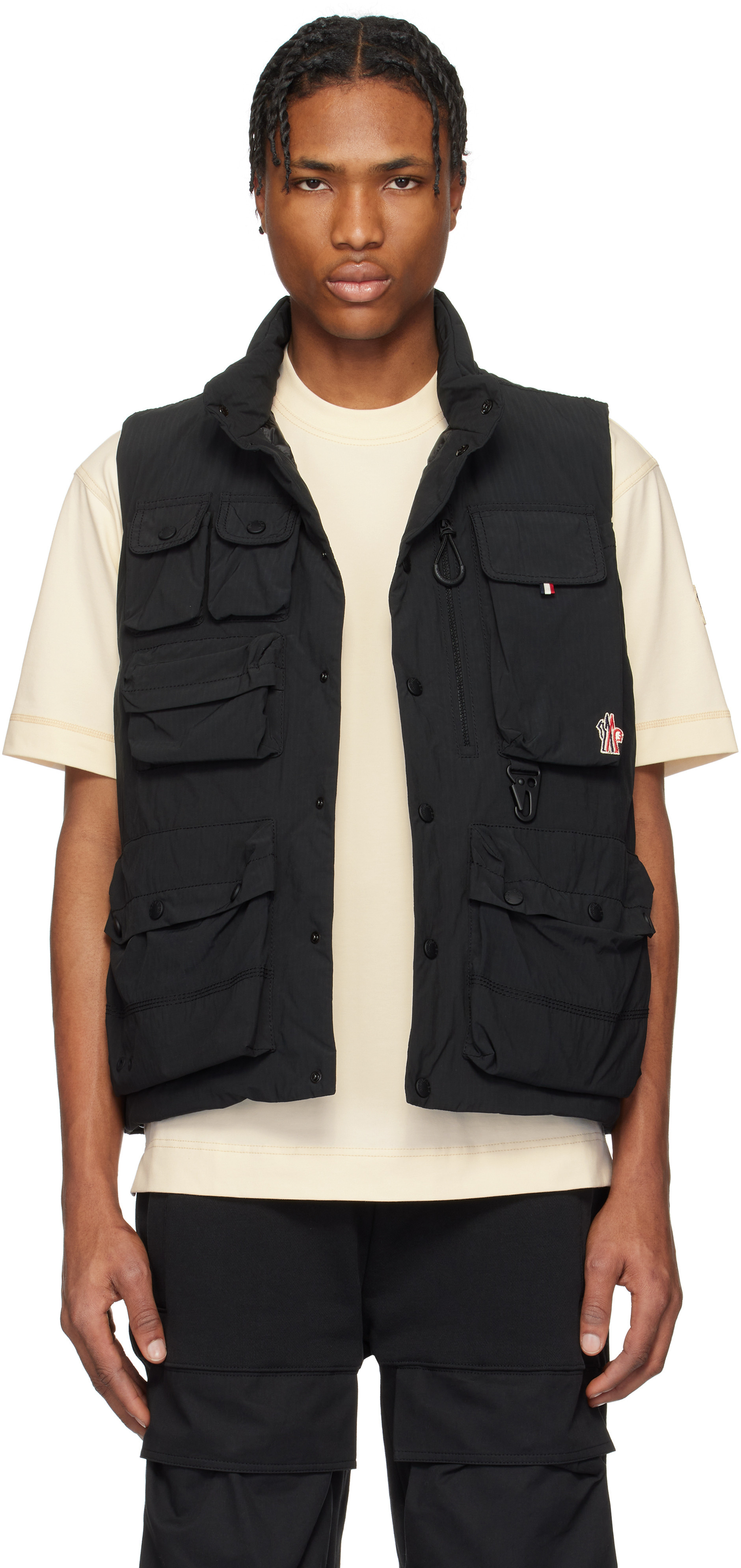 Moncler Grenoble Black Tongass Down Field Vest | SSENSE