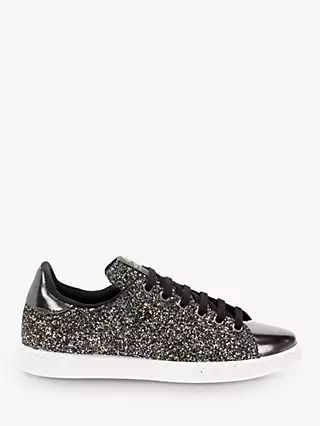 Victoria Shoes Tenis Glitter Trainers, Grey | John Lewis UK