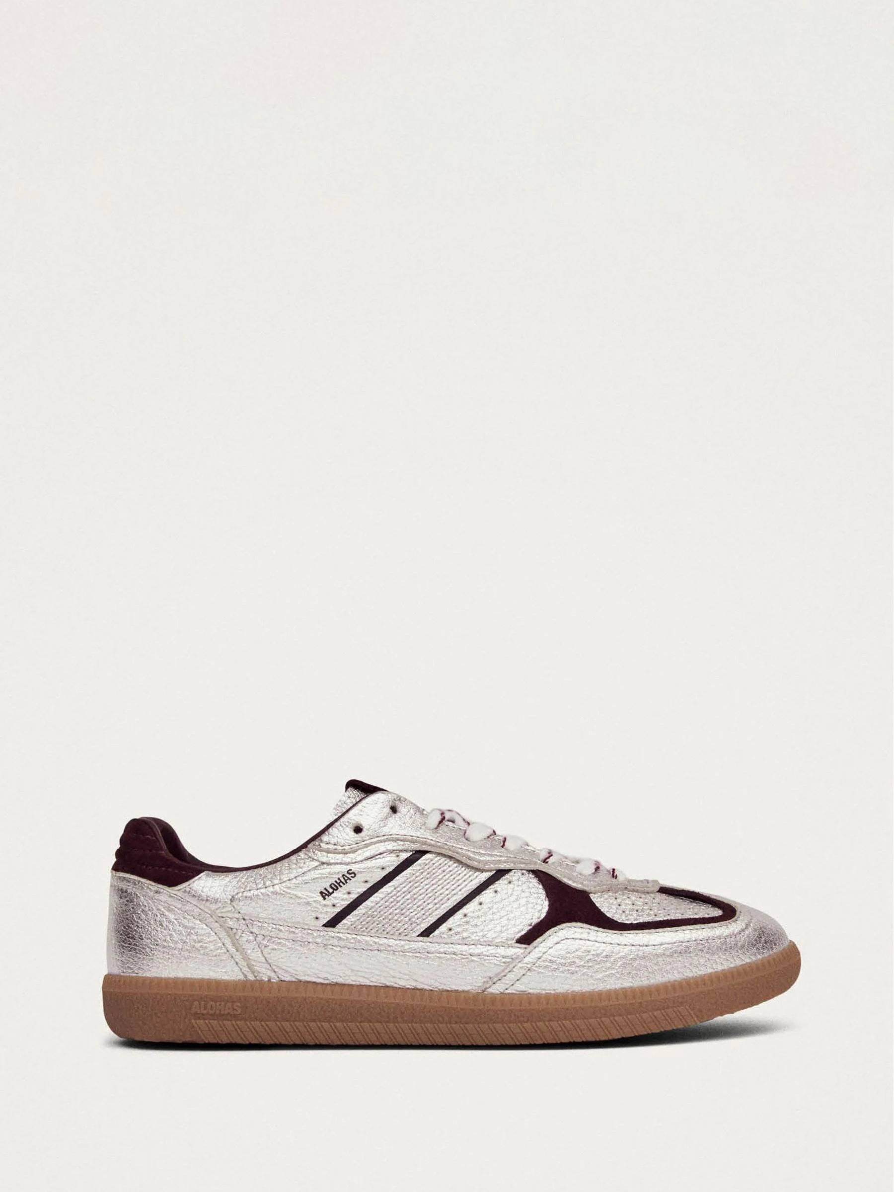 Alohas Alohas Silver Tb.490 Grain Shimmer Burgundy Trainers | Next US